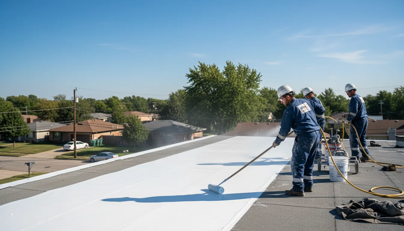 Commercial roof coating in Daisy, OK near me